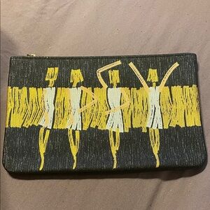 ipsy Black and Yellow Artistic Clutch